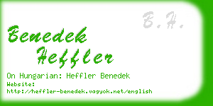 benedek heffler business card